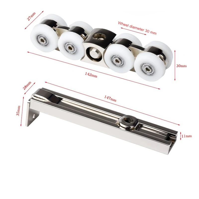 8 колес цельная деревянная дверь раздвижная шкив для ванной кухни колеса