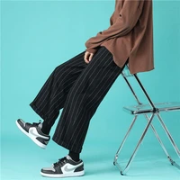 spring summer wide leg pants mens fashion casual pants men streetear korean loose straight suit pants mens dress pants s 3xl