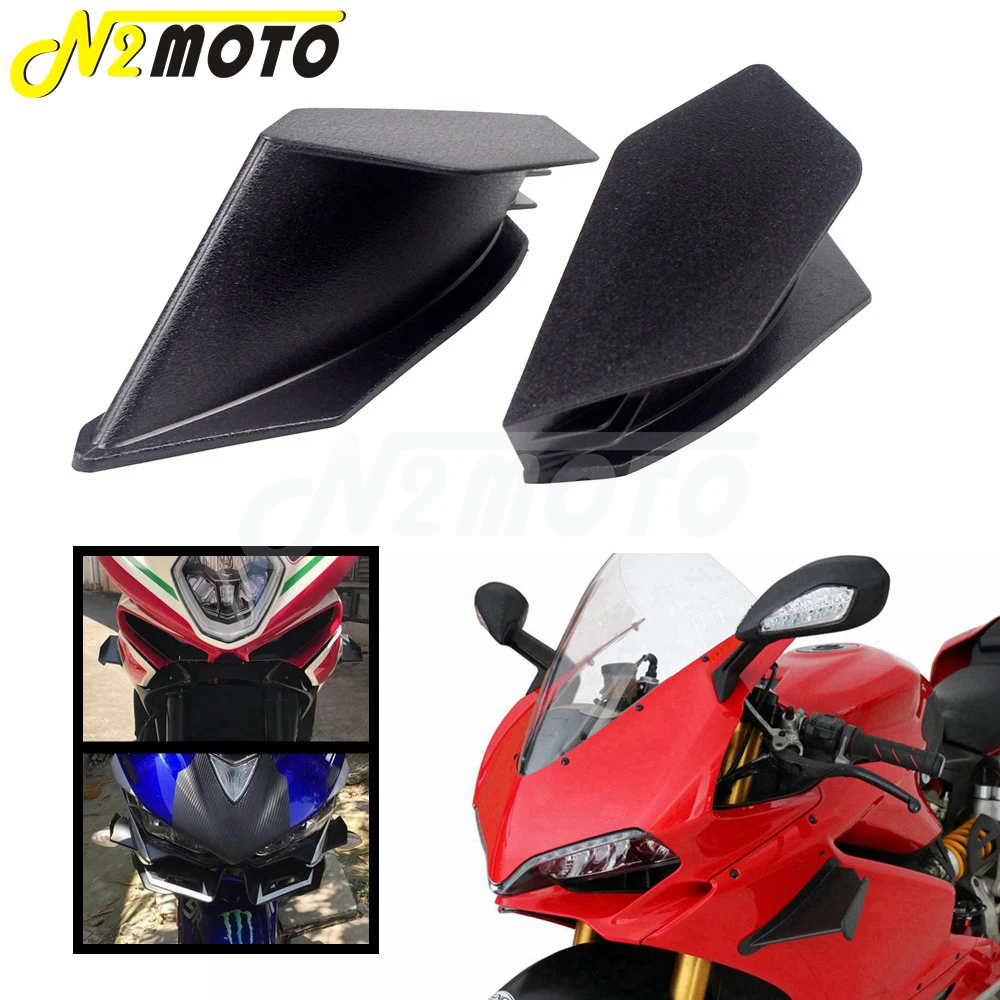 2 шт. Комплект крыльев мотоцикла для Yamaha Honda CB400 FZ1 R6 CB1000R CBR650F Kawasaki Z750 R3 Z800 MT07 MT09 MT10| |