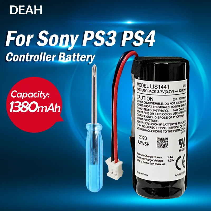 1 шт. LIS1441 LIP1450 3 7 в 1380 мАч перезаряжаемая литиевая батарея для Sony PS3 PS4 Play Station