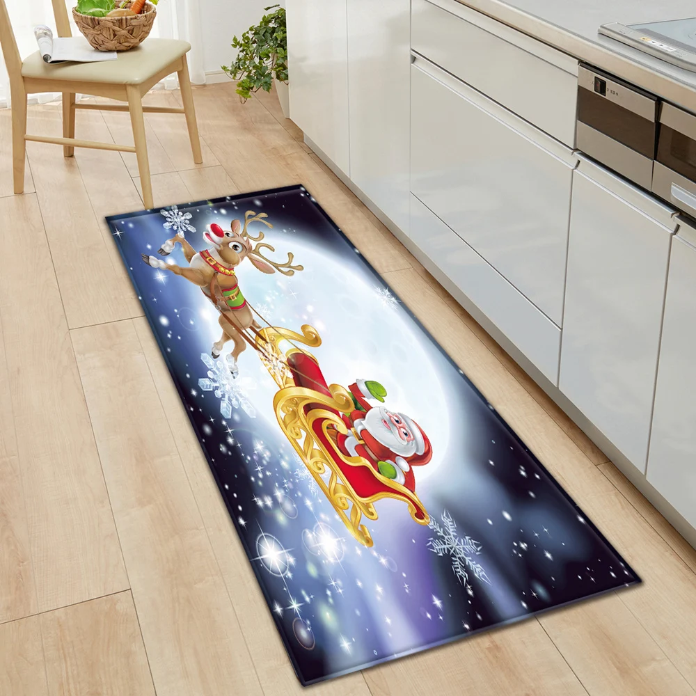 Рождественский кухонный коврик ковер для гостиной с принтом входной двери
