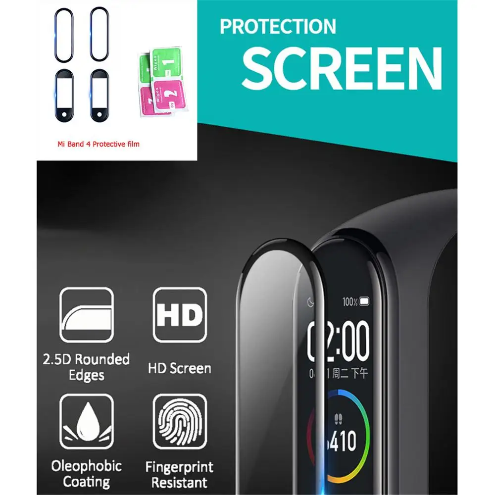Для XiaoMi Band 4 NFC напульсник пленка для экрана Mi стекло Взрывозащищенная/Защита от