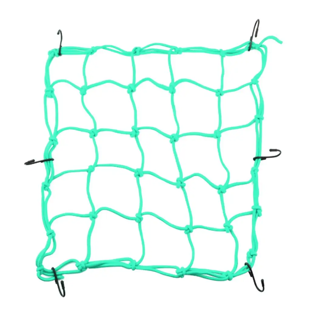 

6 Hooks Motorbike Motorcycle Cargo Hold Down Net Green 40*40cm