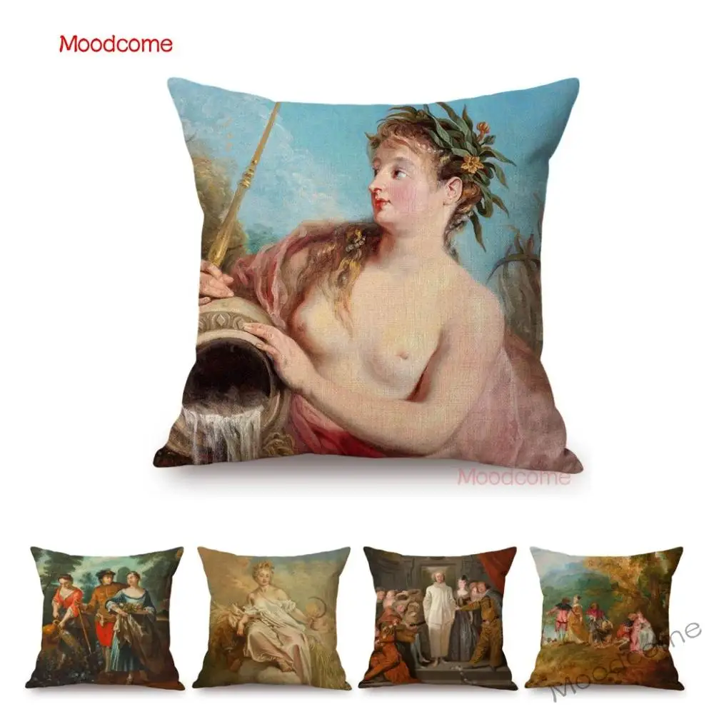 Романтическая Европейская подушка в стиле рококо картина маслом домашний декор