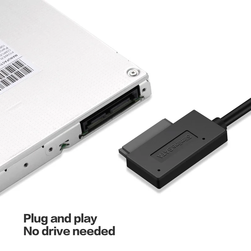 

USB 3.0 to 7+6 13Pin Slimline SATA Cable Indicator for Notebook's DVD/CD-ROM for HDD Caddy Drive Adapter