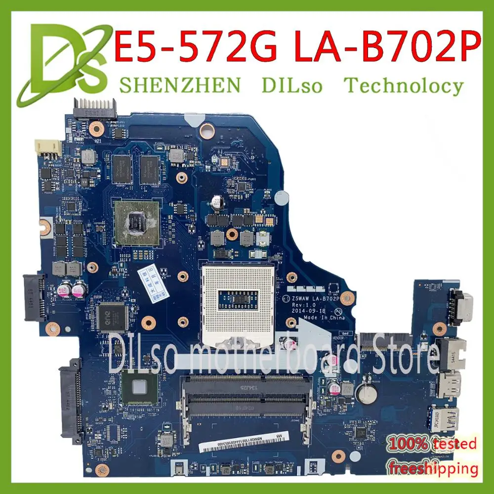 KEFU A5WAH LA-B702P для Acer E5-572G E5-572 NBMQ011001 материнская плата ноутбука тест с GT840M GPU