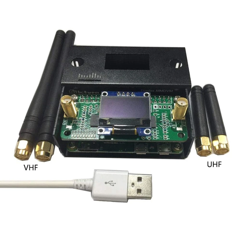 

Duplex MMDVM Hotspot Station WiFi Digital Voice Modem P25 DMR Support YSF for Raspberry Pi OLED Antenna