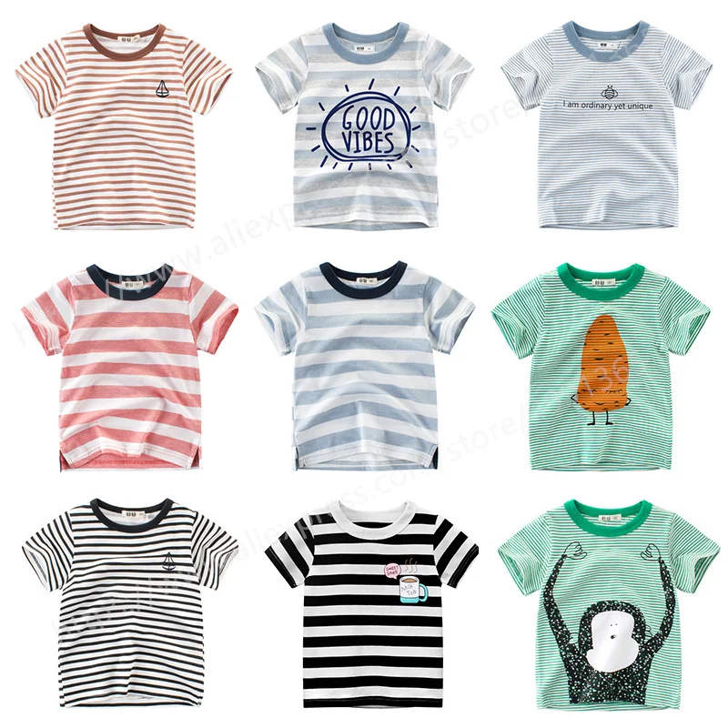

Baby Kids Boys Girls Children Cotton Short Sleeves Summer Clothing Children T Shirts 2 3 4 5 6 7 Years