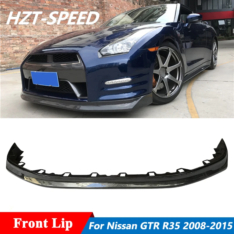 Передний бампер из углеродного волокна подбородок для Nissan GT R R35 комплект тюнинга