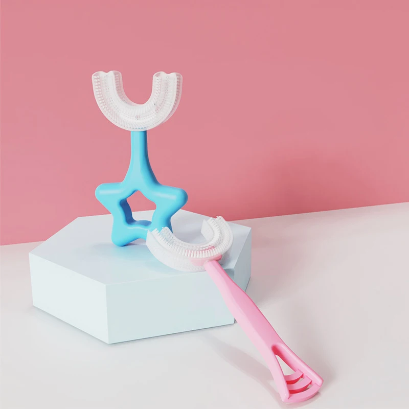 

New style convenient Baby Mouth Toothbrush Children’s Teeth Oral Care Cleaning Barush Silicone Baby U-Shaped Toothbrush