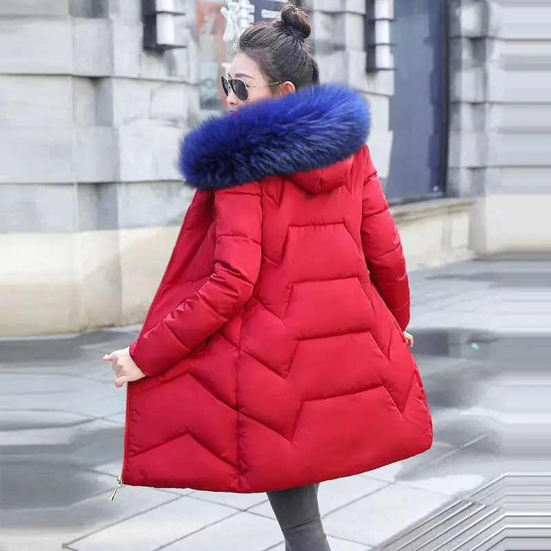 Big Fur Winter down Parka cotton jacket 2019 Winter Jacket Women thick Snow Wear Winter Coat Lady Clothing Female Jacket Parkas