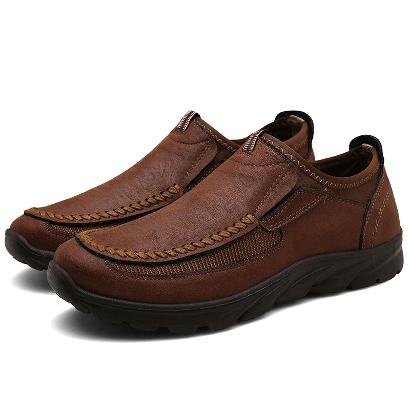 

Upscale Men Casual Shoes Fashion Leather Shoes for Men Spring Autumn Men's Flat Shoes Driving Sneakers New Trademark Size 38-47