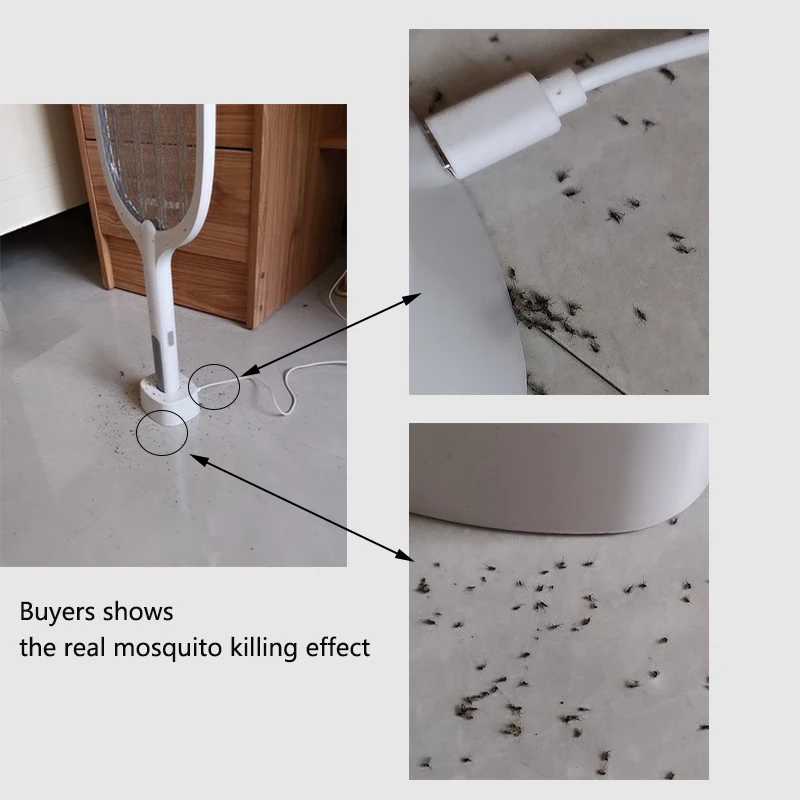 

2500V Electric Mosquito Killer With UV Lamp USB 1200mAh Rechargeable Bug Zapper Summer Fly Swatter Trap Home Bug Insect Racke