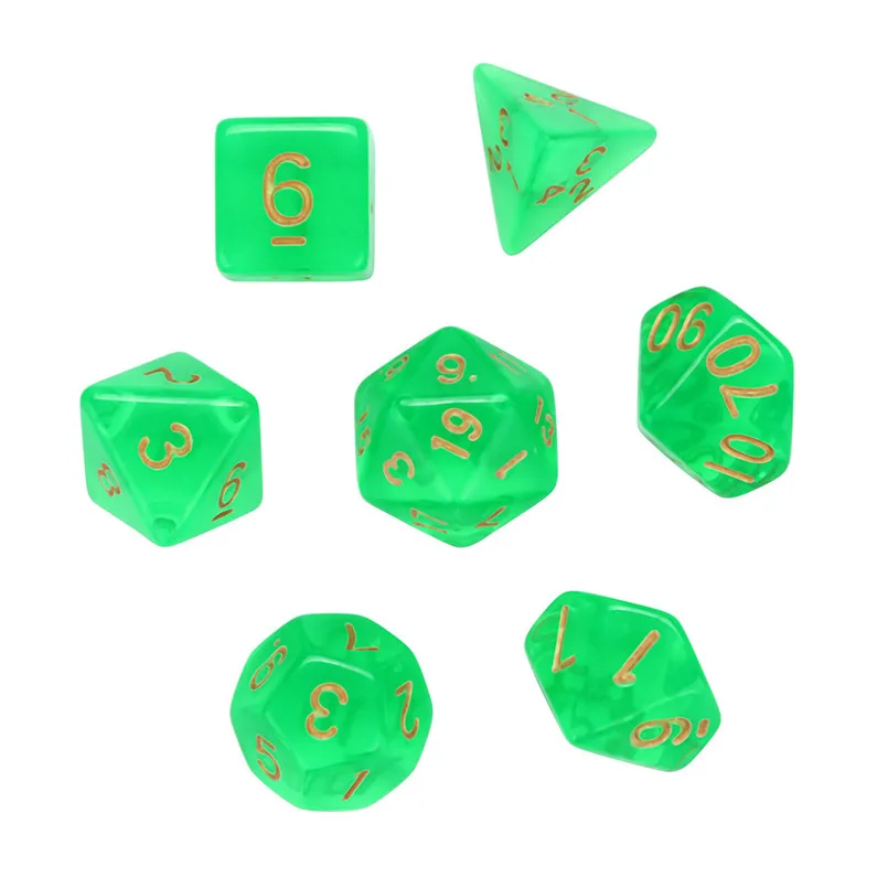 7 шт. игровой dnd Набор Игральных кубиков polyhedron D20 акриловая игра в кости happy freaky dice dados poliedricos dados de rpg 30A20