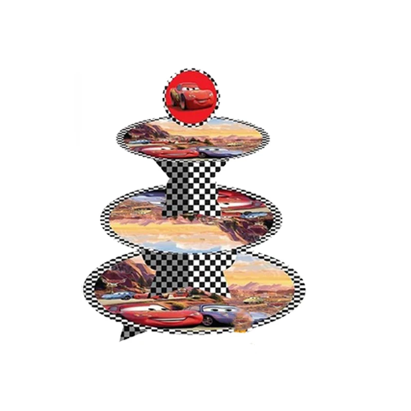 Тема Диснея Микки Маус McQueen3 Яруса Держатель для кексов подставка детей девочек