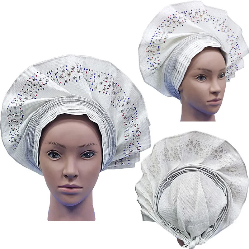 5 Африканский ASO OKE Gele головное украшение высокого качества нигерийский традиционный свадебное использование 013 Авто Gele - Цвет: 5