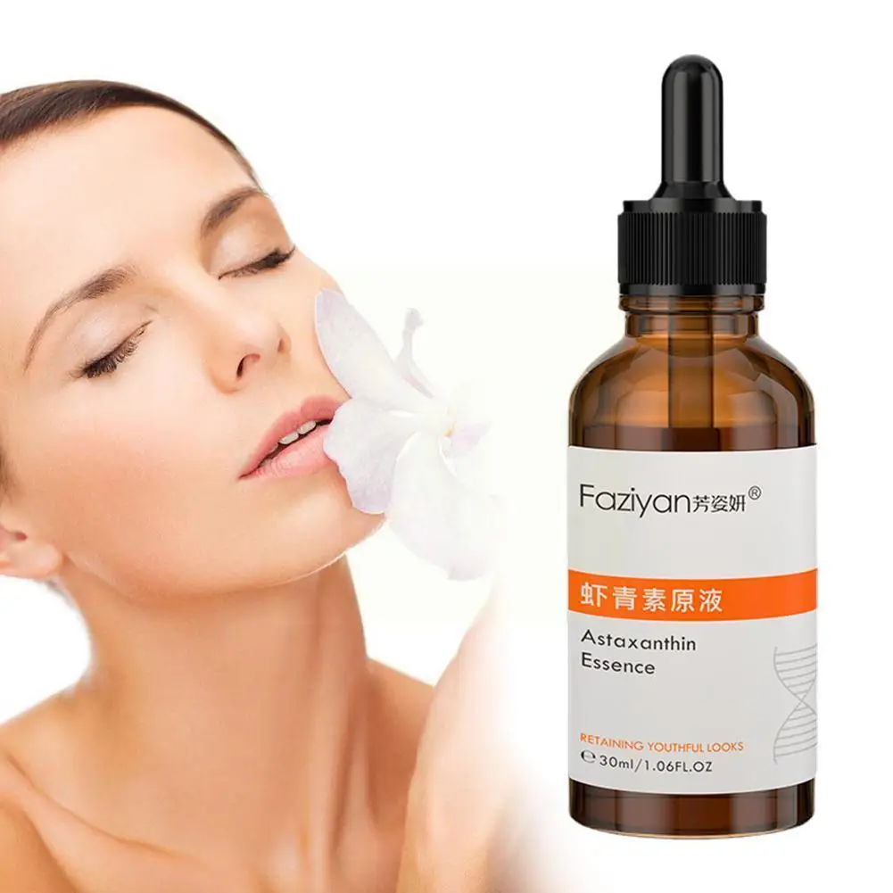 

30ml Moisturizing Hydrating Hyaluronic Acid Undiluted Shrinking Lifting Facial Essence Care Pores Astaxanthin Solution Firm Q8Y8