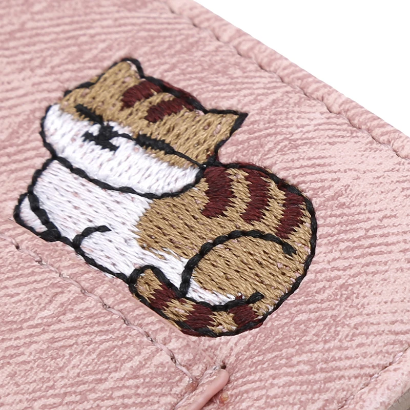 

New Fashion Women Wallets Female Cards Holders Cartoon Cat PU Wallet Coin Purses Girl Long Wallet Elegant Lady Wallets