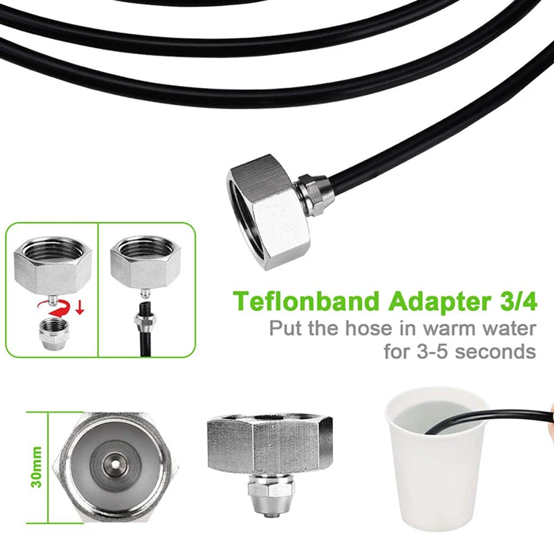 

10M Irrigation Spray Cooling Kit, Outdoor Garden Spray Kit (10 Nozzles)