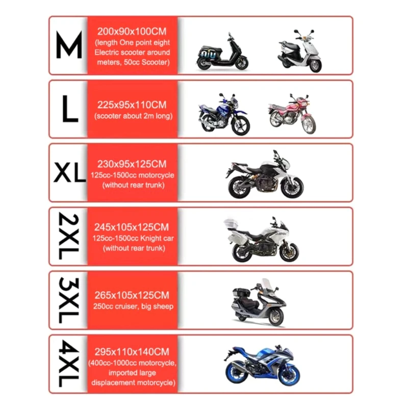 

2021 New Outdoor Waterproof Covers for Motorcycle Bicycle Scooter Shelter Protection