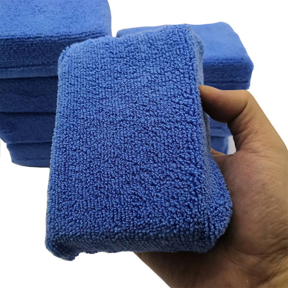 JUFVXEEB Microfiber Car Cleaning Applicators Washing Sponge Automobile Cloths Wax Polishing Pad Detailling | Автомобили и