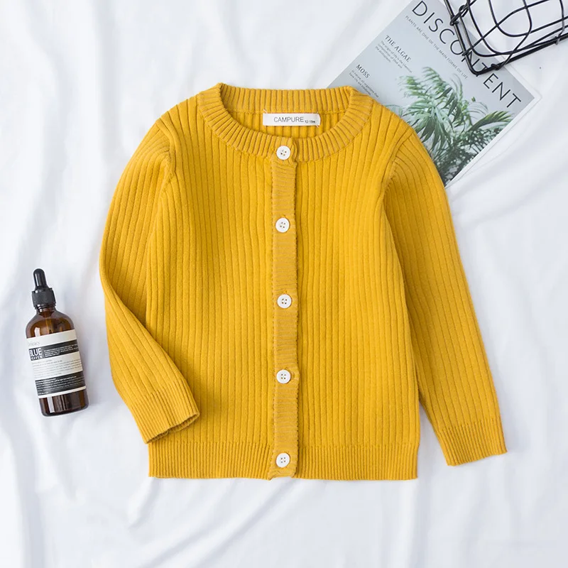 Весна 2020 хлопковый свитер верхняя одежда для маленьких детей вязаный кардиган