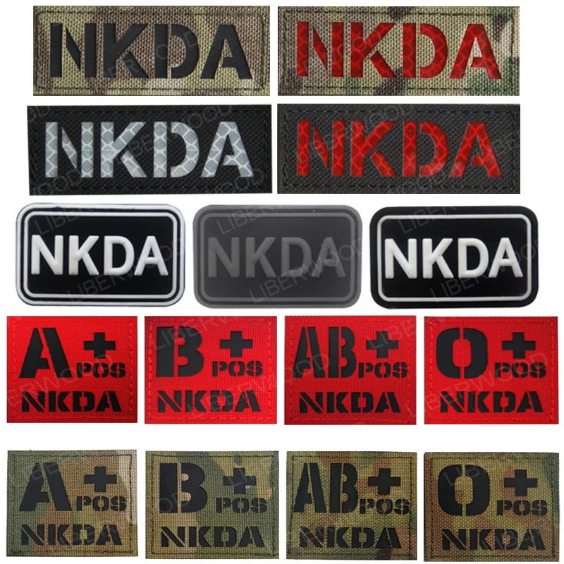 NKDA инфракрасные Светоотражающие ИК нашивки 3D ПВХ резиновые военные наклейки на