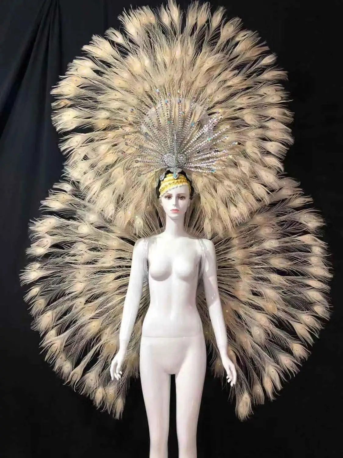 Аксессуары латинские танцы Самба модные изысканные головные уборы Перья