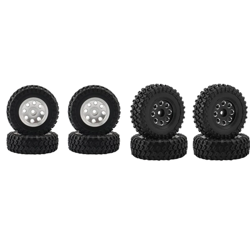 

4PCS 1.0 49X18mm Beadlock Micro-Crawler Wheel Rims Tires Set for 1/24 RC Crawler Car Axial SCX24 90081 Upgrade Part