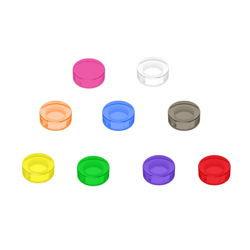 

50pcs Building Block Assembly Parts Trans-Colors Tile Round 1x1 98138 Transparent 21 Colors moc Bricks for Children Gift