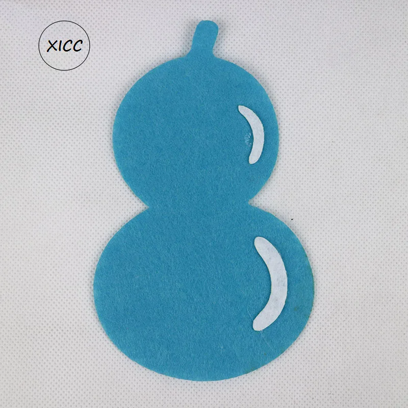 XICC Popular 7colors 10x17cm Cartoon Non-woven Gourd Paste Wall DIY Vilt Stof Sewing Dolls Craft Decoration Felt Pad Wholesale | Дом и сад