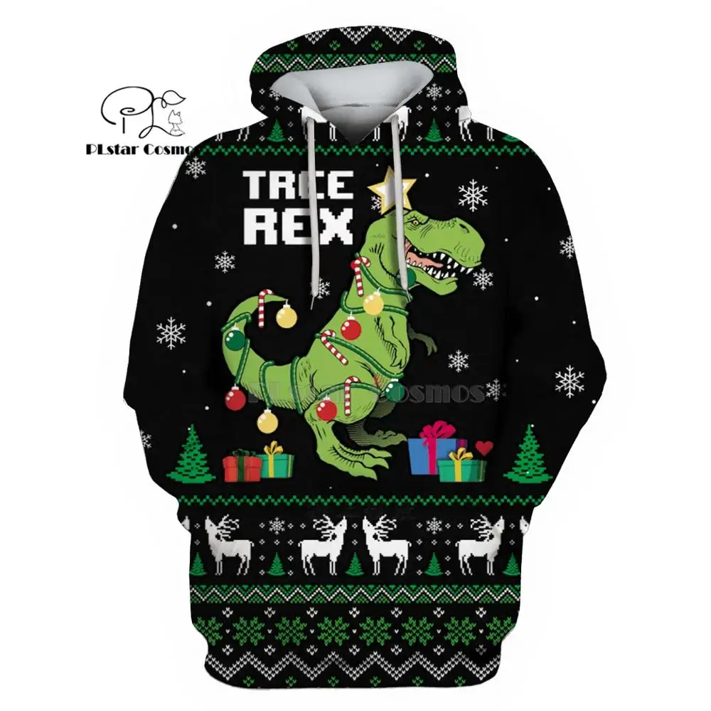 

3d толстовки PLstar Cosmos с рождественской елкой Рекса, зима-осень, забавные, Харадзюку, для косплея на Хэллоуин, streetwear-3