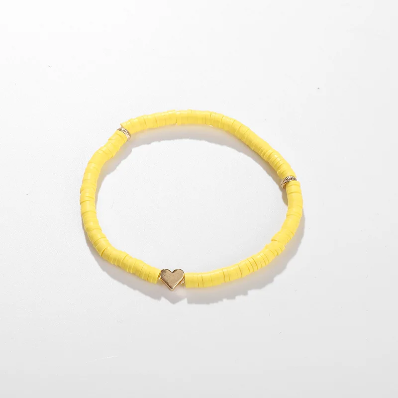 Женский браслет из полимерной глины в форме сердца 4 мм|Плетеные браслеты| |