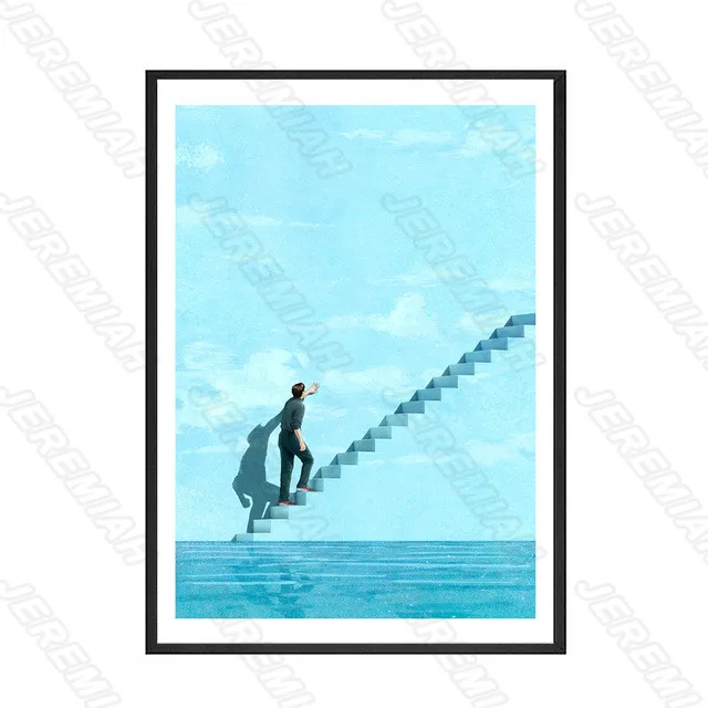 

Travel Blue Seascape Canvas Poster Nordic Style Wall Art Painting Print Painting Modern Living Room Decoration