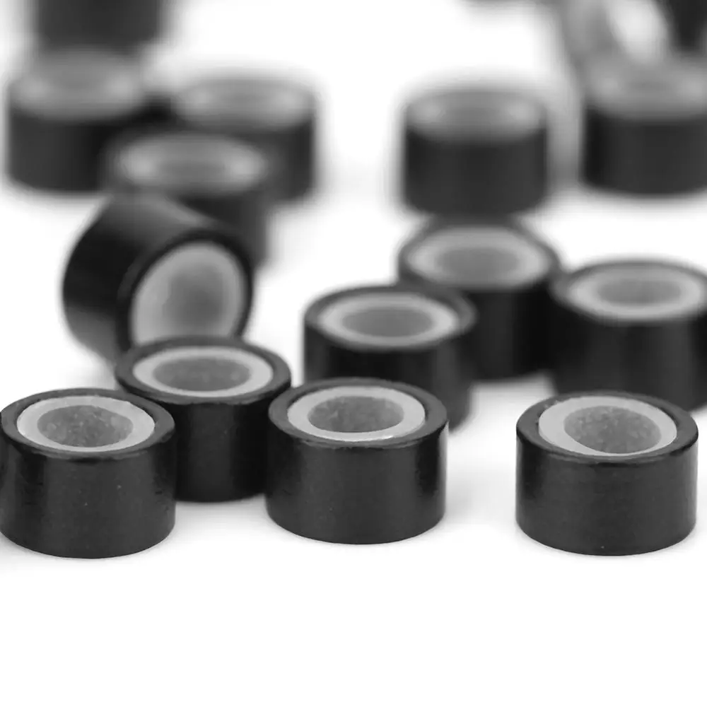 4 шт. набор для наращивания волос 500 Силиконовые микро звенья бусины кольца + 2