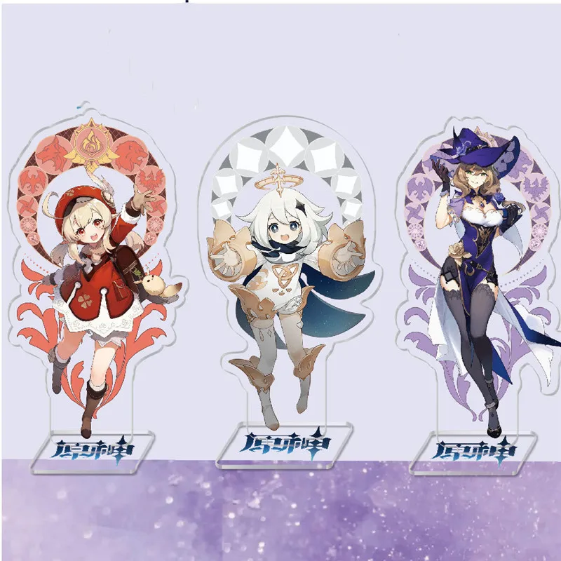 

Japanese Anime Genshin Impact Stand Models Figure Figural Figurine Anime Periphery Ornaments Acryli Two-Sided Stand Models Toys