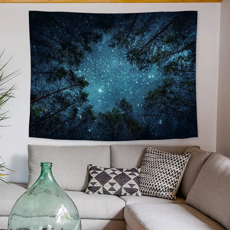 

Nordic Universe Theme Tapestry,Geometric Elk Wall Hanging Polyester Background Blanket,Astronaut Home Decor,Beach Shawl.39-79 in