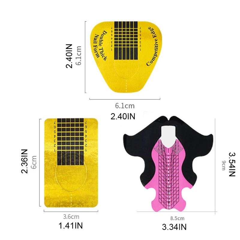 

100Pcs Nail Forms Extension Tips Guide Extension French DIY Tool