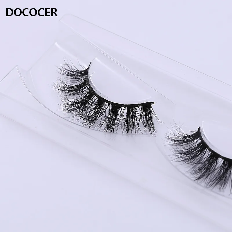 DOCOCER 100% ручная работа ресницы для глаз 3D настоящий норковый макияж Толстые