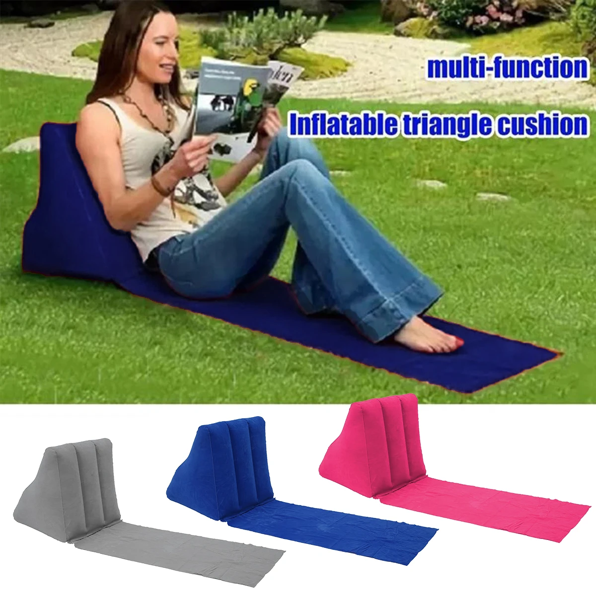 

Надувной складной мягкий пляжный коврик, праздничный кемпинг, отдых, шезлонг, подушка, стул, воздушная кровать, матрас для кемпинга и путеше...