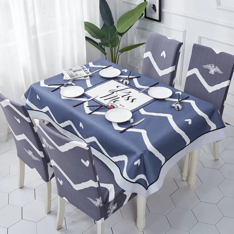 

Nordic Simple Tablecloth Decorative Linen Tablecloth Waterproof Oilproof Rectangular Wedding Dining Table Cover Tea Table Cloth