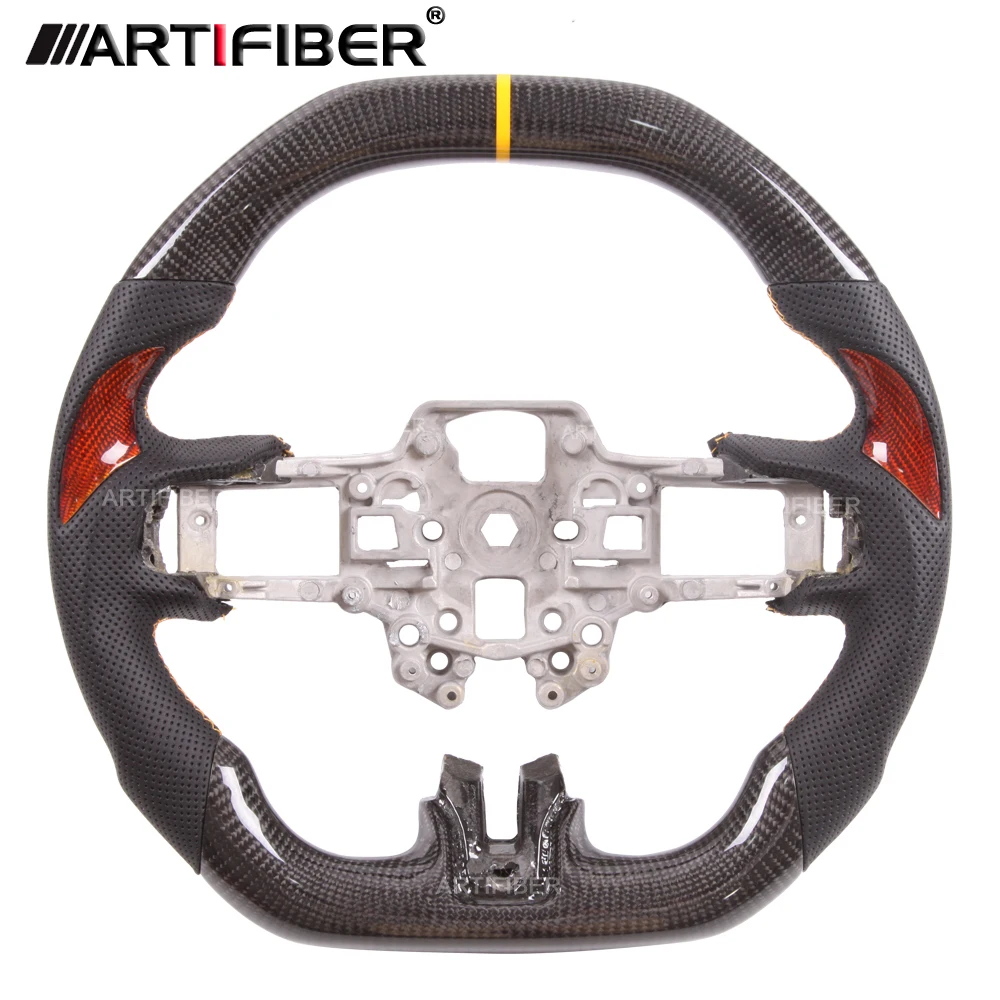 

100% Real Carbon Fiber Blue Steering Wheel for Mustang