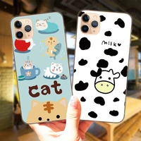 Cartoon Cute Cat Duck Rabbit Animals Soft TPU Silicone Case Cover For iPhone Mini Pro MAX Plus MAX