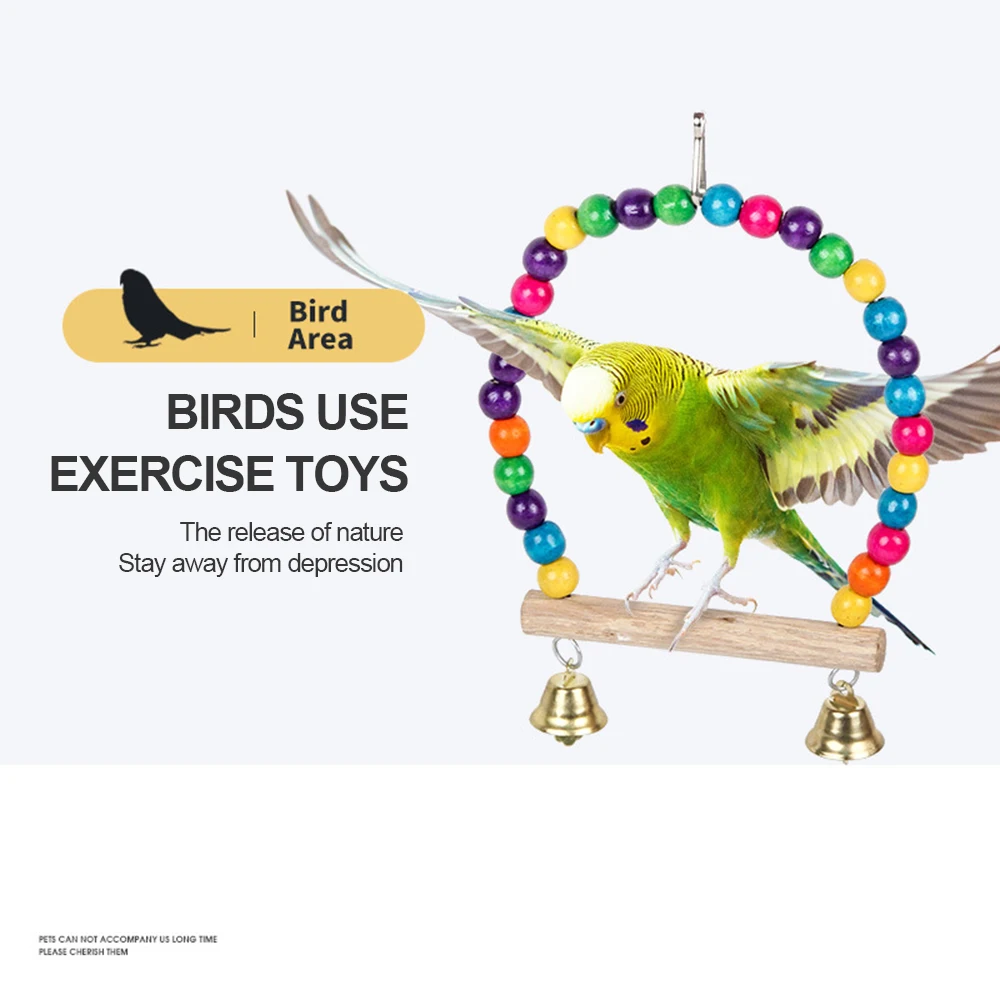 Натуральный деревянный попугай качели игрушка лестница для скалолазания птицы