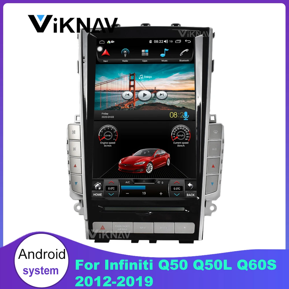 

Автомобильный радиоприемник, мультимедийный плеер для Infiniti Q50 Q50L Q60S 2012-2019 Android, стерео головное устройство, вертикальный экран, магнитофон
