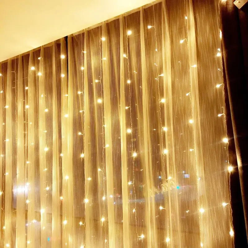 Декорации на рождественскую елку 2x 2/3x 1/3x 2/3 м x 3 300LED Шторы Новогоднее украшение