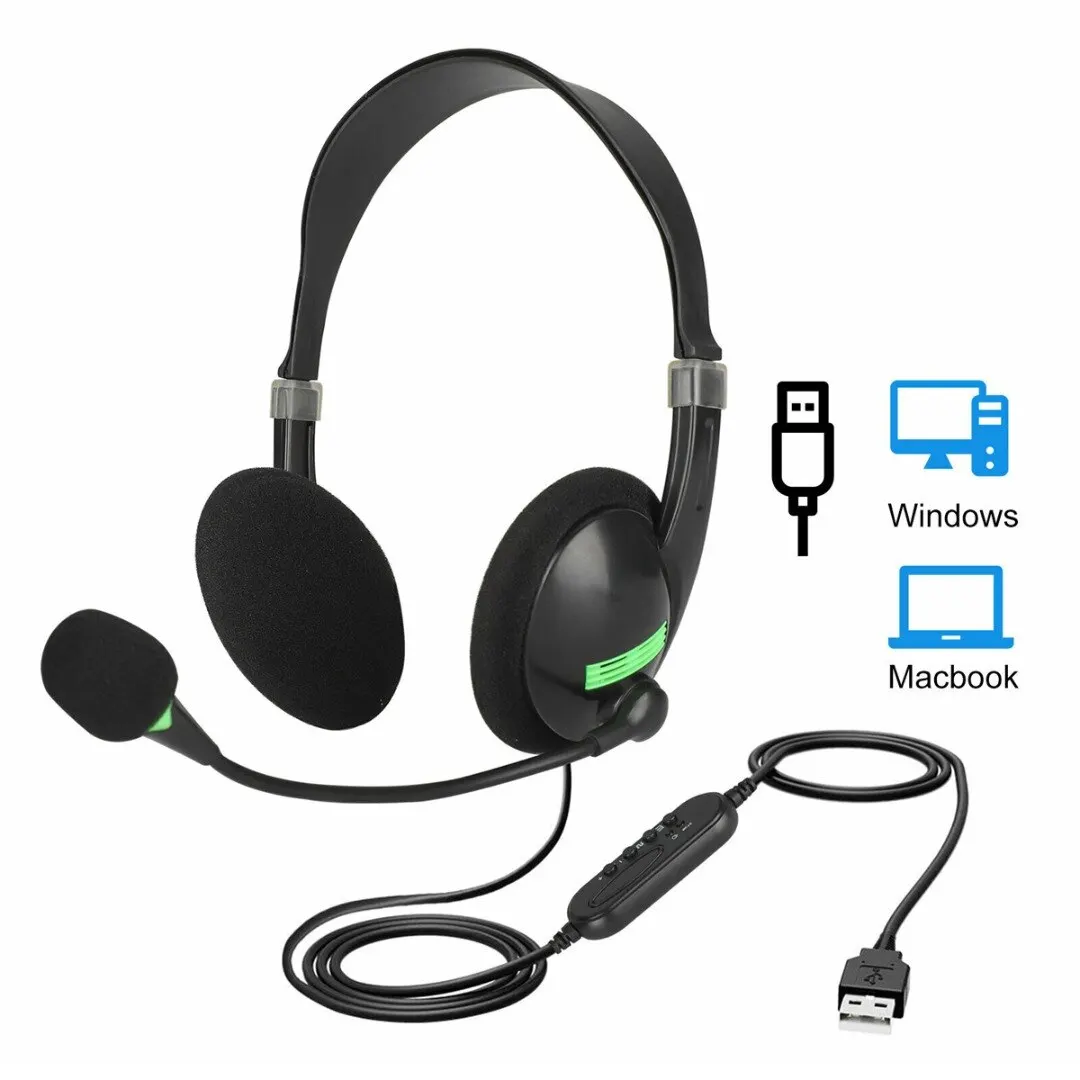 Проводные наушники для колл-центра HD микрофон Совместимость с компьютером USB