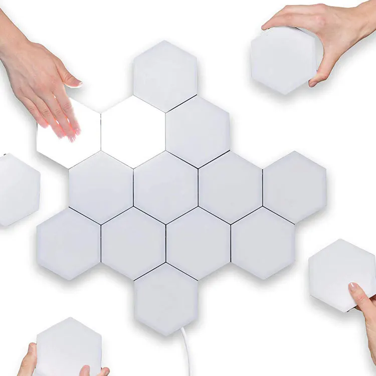 RGB LED Quantum Lamp Hexagon Light Party DIY Wall Touch Sensor Honeycomb Colorful Night USB Modular Lam | Дом и сад