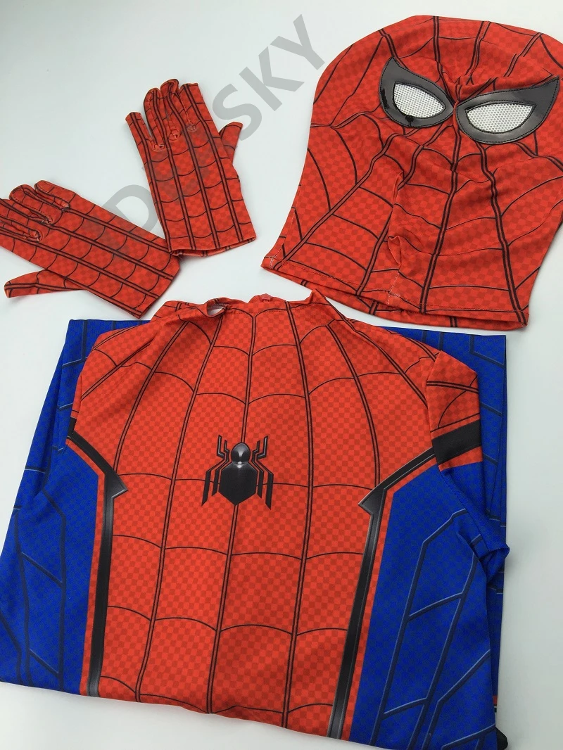 Высокое качество костюм Человека-паука домашний на Хэллоуин для детей взрослых