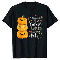 i teach the cutest pumpkins in the patch teacher fall season t shirt graphic tee woman t shirts